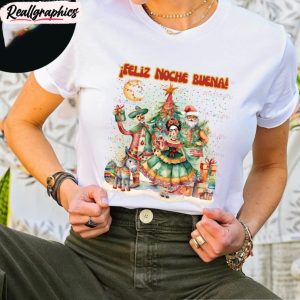 Feliz Noche Buena Shirt, Camisa Navidena Merry Christmas Tee Crewneck Sweatshirt