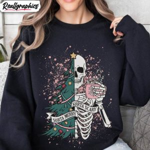 funny-christmas-shirt-christmas-skeleton-long-sleeve-crewneck-sweatshirt-1