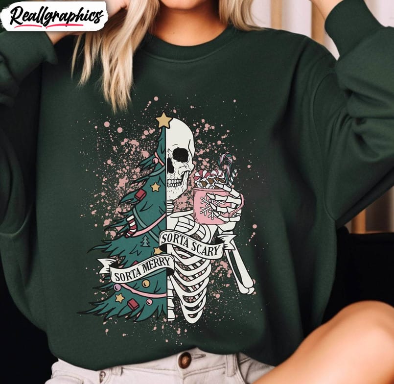 funny-christmas-shirt-christmas-skeleton-long-sleeve-crewneck-sweatshirt-2