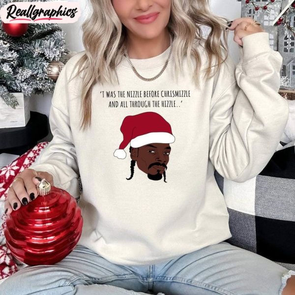 funny santa snoop dogg shirt, christmas song short sleeve sweater