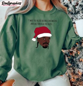 funny santa snoop dogg shirt, christmas song short sleeve sweater