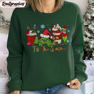 Grinch Coffee Christmas Shirt, Merry Grinchmas Grinch Short Sleeve Long Sleeve