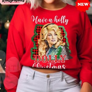 have-a-holly-dolly-christmas-shirt-christmas-retro-short-sleeve-long-sleeve-1