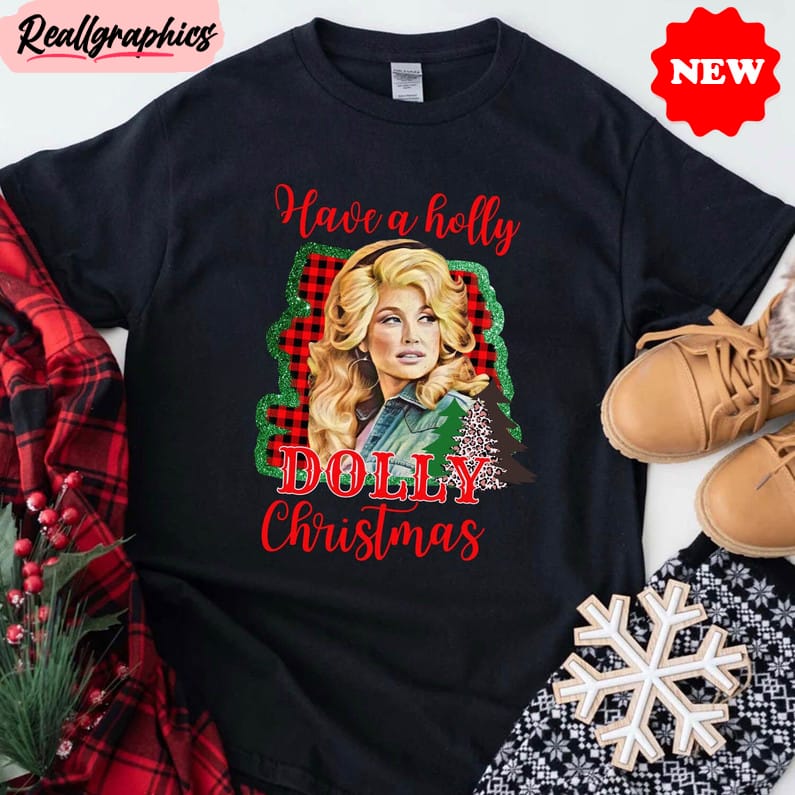 have-a-holly-dolly-christmas-shirt-christmas-retro-short-sleeve-long-sleeve-2