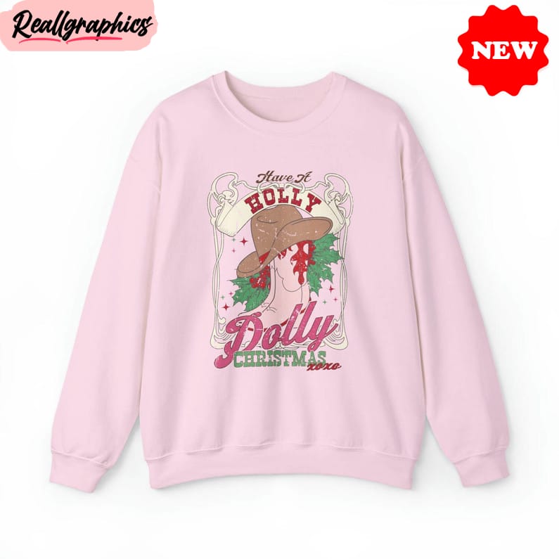 have-a-holly-dolly-christmas-shirt-cowgirl-christmas-unisex-shirt-2