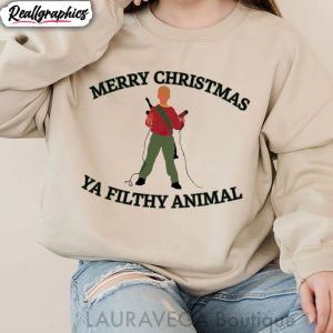 merry-christmas-ya-filthy-animal-shirt-christmas-kevin-short-sleeve-sweater-1
