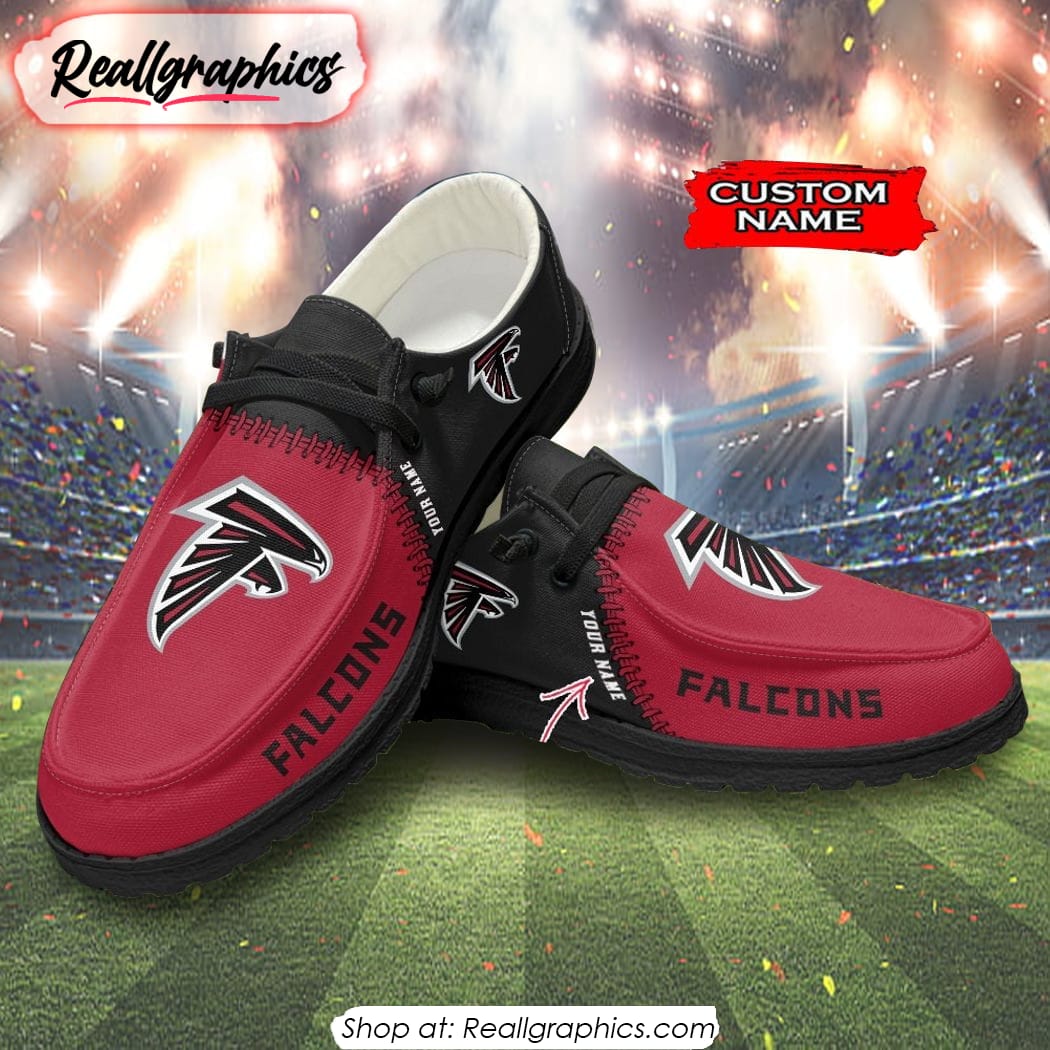 NFL Atlanta Falcons Custom Name Hey Dude Shoes