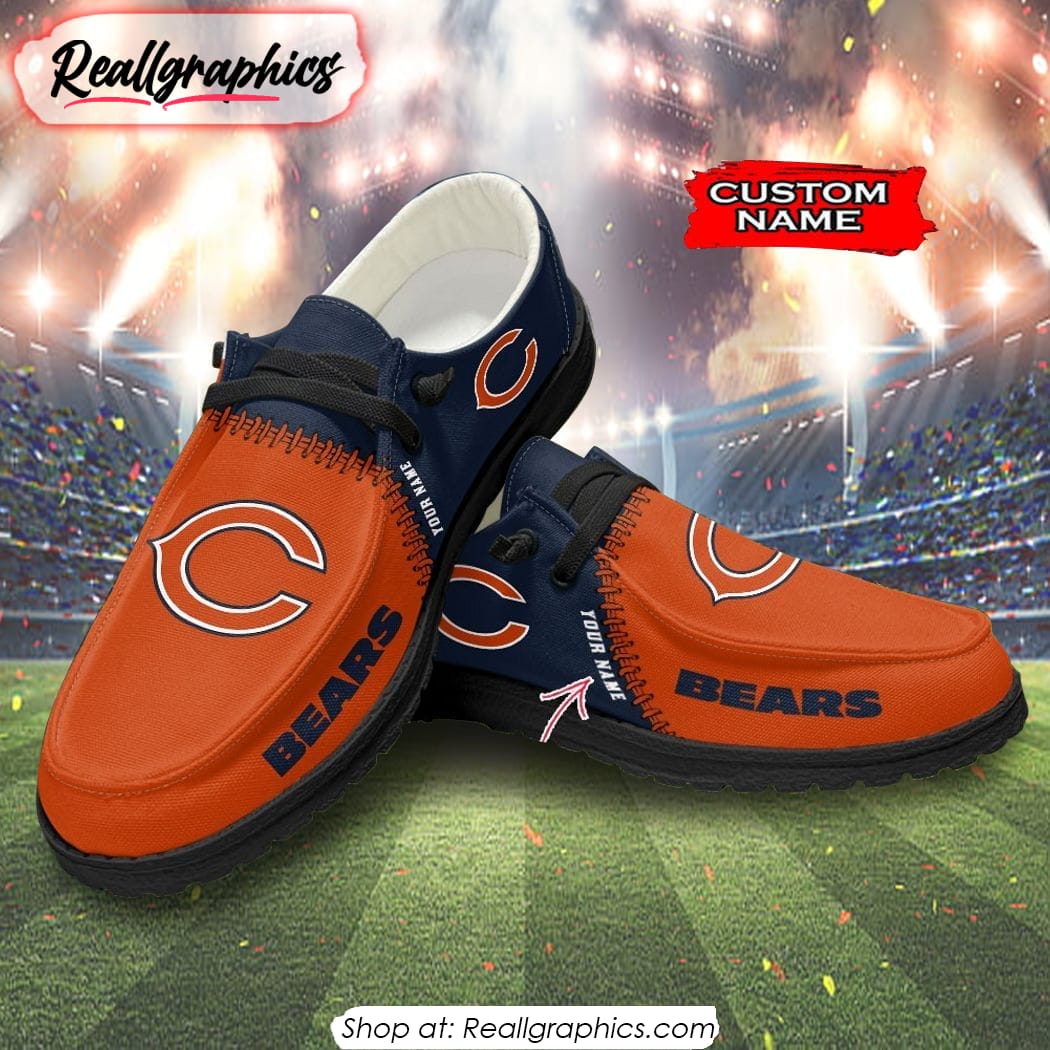 NFL Chicago Bears Custom Name Hey Dude Shoes