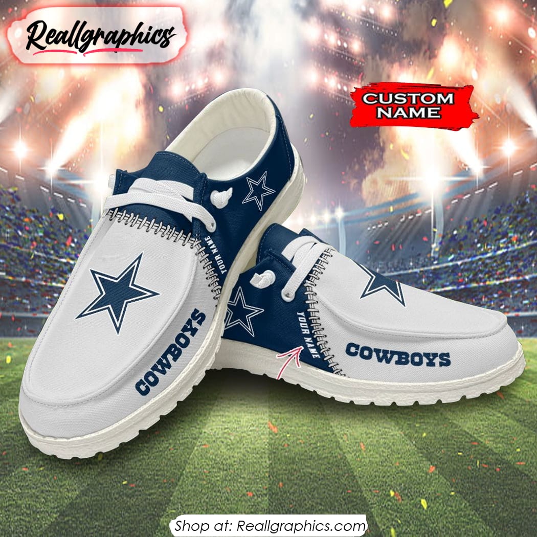 NFL Dallas Cowboys Custom Name Hey Dude Shoes NFL Dallas Cowboys Custom Name Hey Dude Shoes