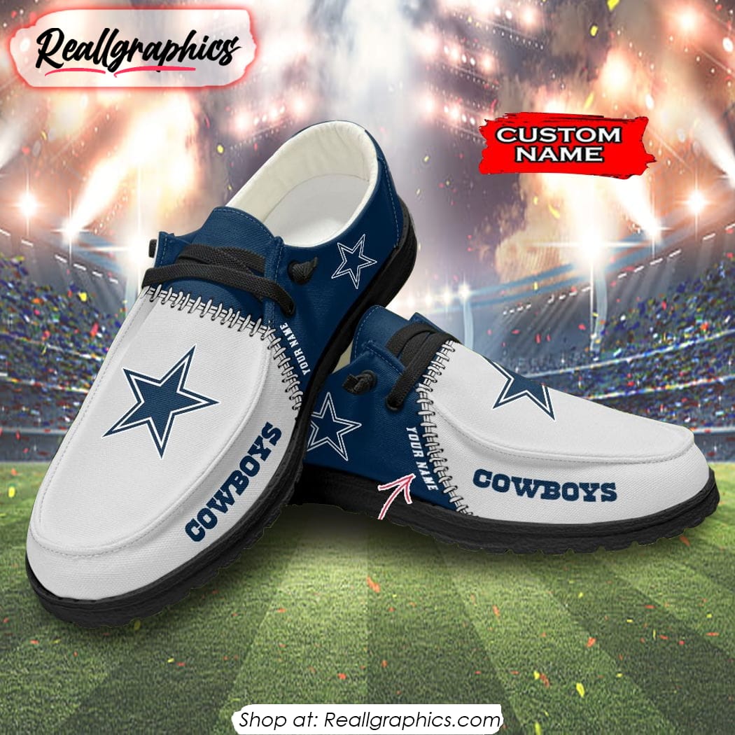 NFL Dallas Cowboys Custom Name Hey Dude Shoes