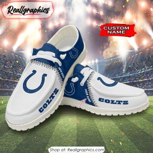 NFL Indianapolis Colts Custom Name Hey Dude Shoes