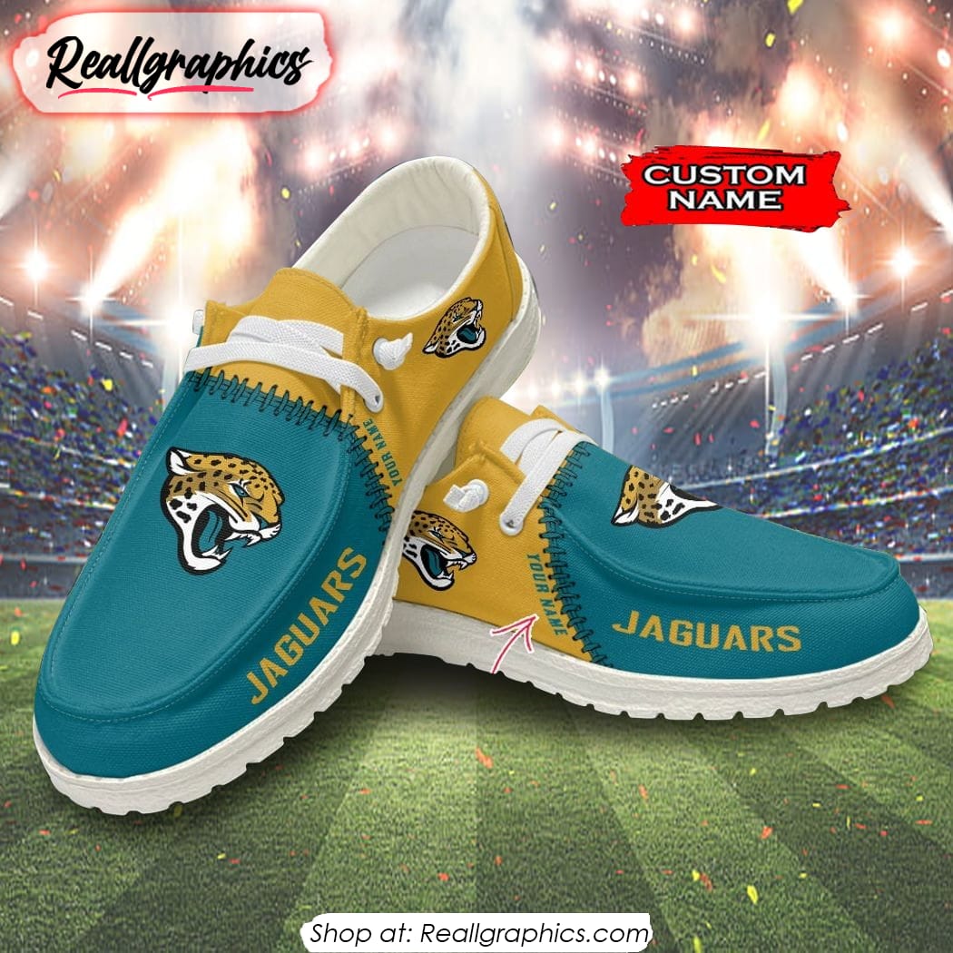 NFL Jacksonville Jaguars Custom Name Hey Dude Shoes NFL Jacksonville Jaguars Custom Name Hey Dude Shoes