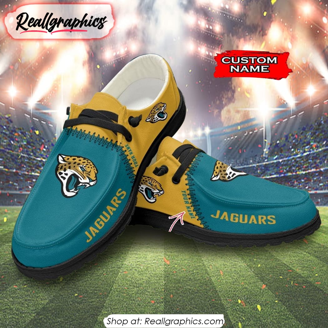NFL Jacksonville Jaguars Custom Name Hey Dude Shoes