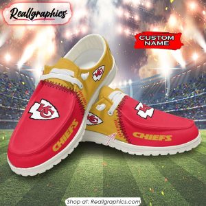 NFL Kansas City Chiefs Custom Name Hey Dude Shoes
