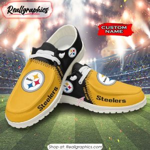 NFL Pittsburgh Steelers Custom Name Hey Dude Shoes