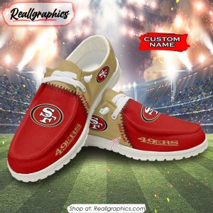 NFL San Francisco 49ers Custom Name Hey Dude Shoes