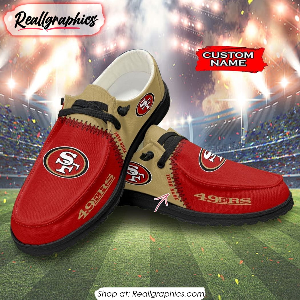 NFL San Francisco 49ers Custom Name Hey Dude Shoes