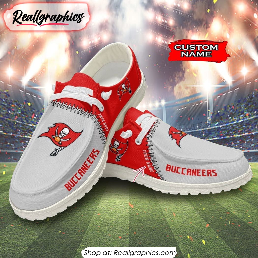 NFL Tampa Bay Buccaneers Custom Name Hey Dude Shoes NFL Tampa Bay Buccaneers Custom Name Hey Dude Shoes