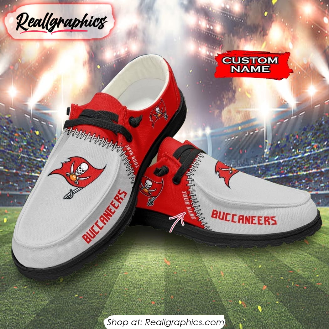 NFL Tampa Bay Buccaneers Custom Name Hey Dude Shoes