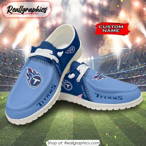 NFL Tennessee Titans Custom Name Hey Dude Shoes