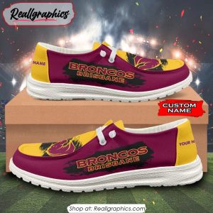 NRL Brisbane Broncos New Personalized Hey Dude Shoes Gift For Fans