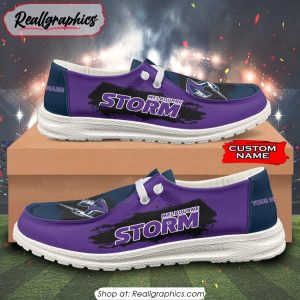 NRL Melbourne Storm New Personalized Hey Dude Shoes Gift For Fans
