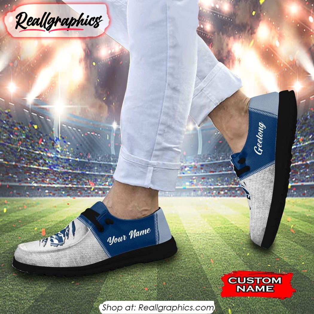 Personalized AFL Geelong Cats Hey Dude Shoes For Fan Personalized AFL Geelong Cats Hey Dude Shoes For Fan