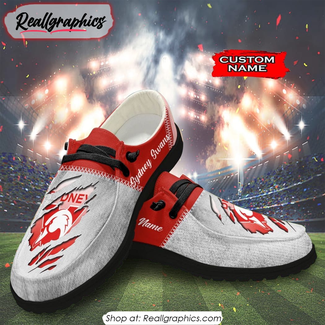 Personalized AFL Sydney Swans Hey Dude Shoes For Fan