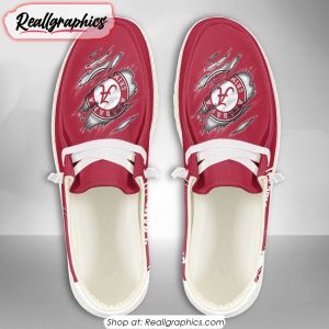 Personalized NCAA Alabama Crimson Tide Broken Wall Hey Dude Shoes