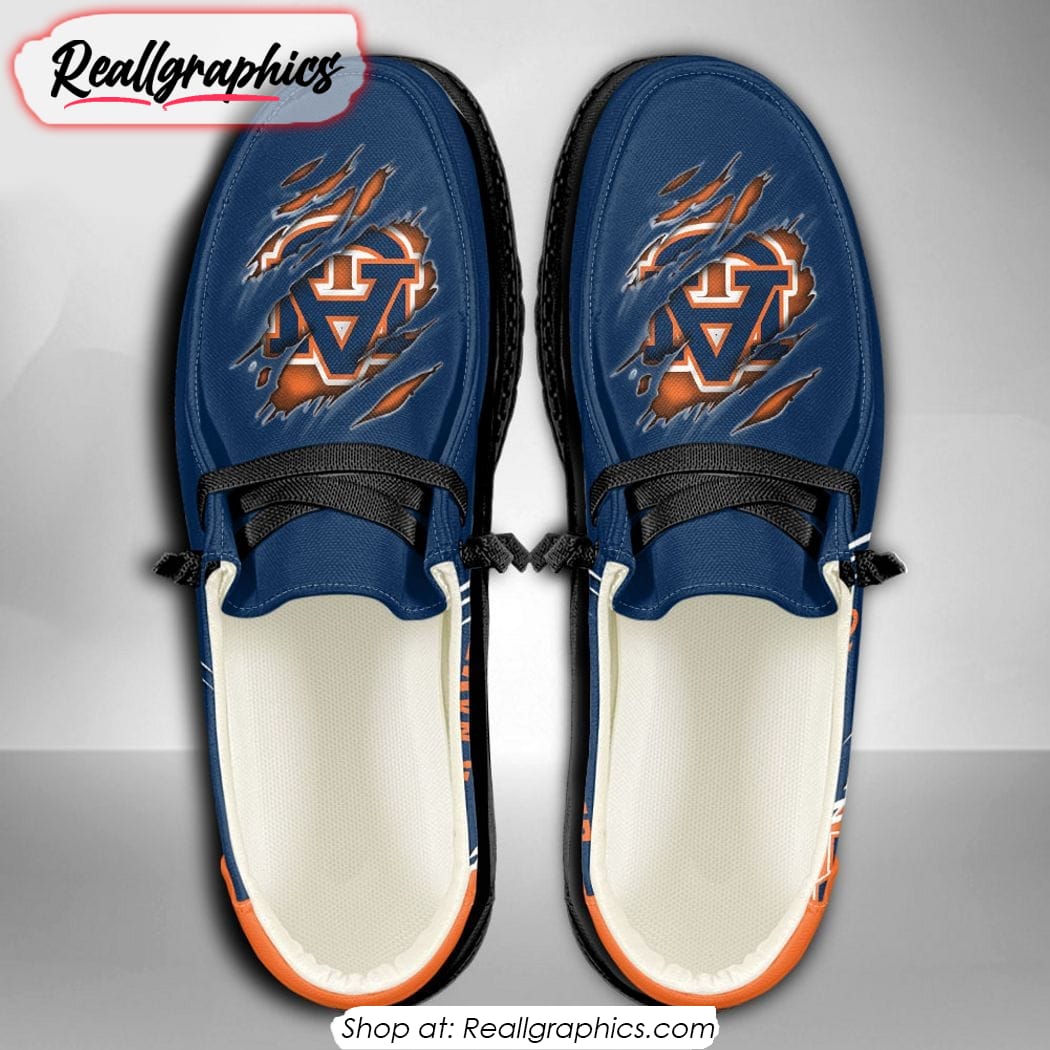 Personalized NCAA Auburn Tigers Broken Wall Hey Dude Shoes