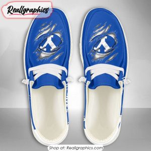 Personalized NCAA BYU Cougars Broken Wall Hey Dude Shoes