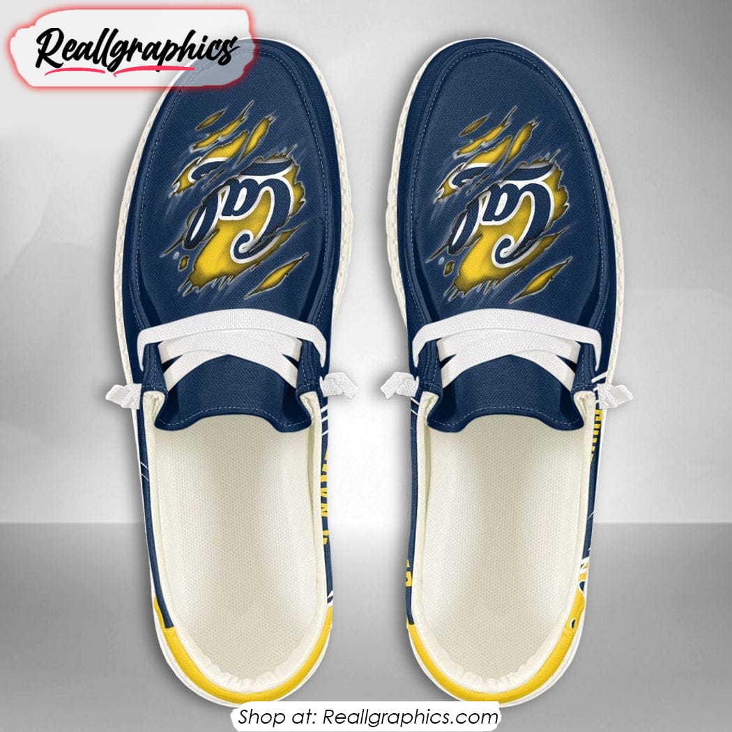 Personalized NCAA California Golden Bears Broken Wall Hey Dude Shoes Personalized NCAA California Golden Bears Broken Wall Hey Dude Shoes