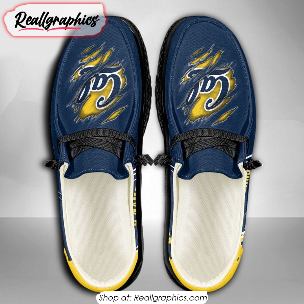 Personalized NCAA California Golden Bears Broken Wall Hey Dude Shoes