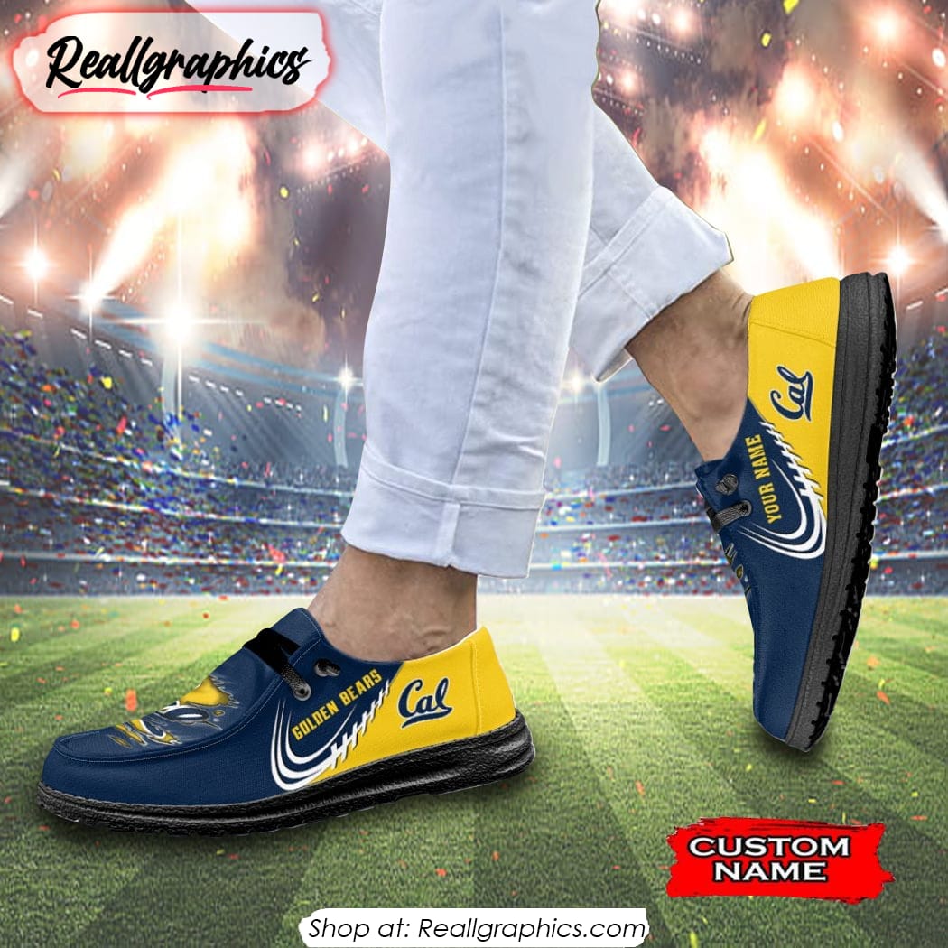 Personalized NCAA California Golden Bears Broken Wall Hey Dude Shoes Personalized NCAA California Golden Bears Broken Wall Hey Dude Shoes