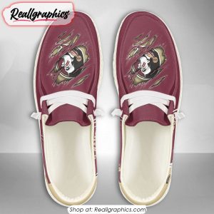 Personalized NCAA Florida State Seminoles Broken Wall Hey Dude Shoes