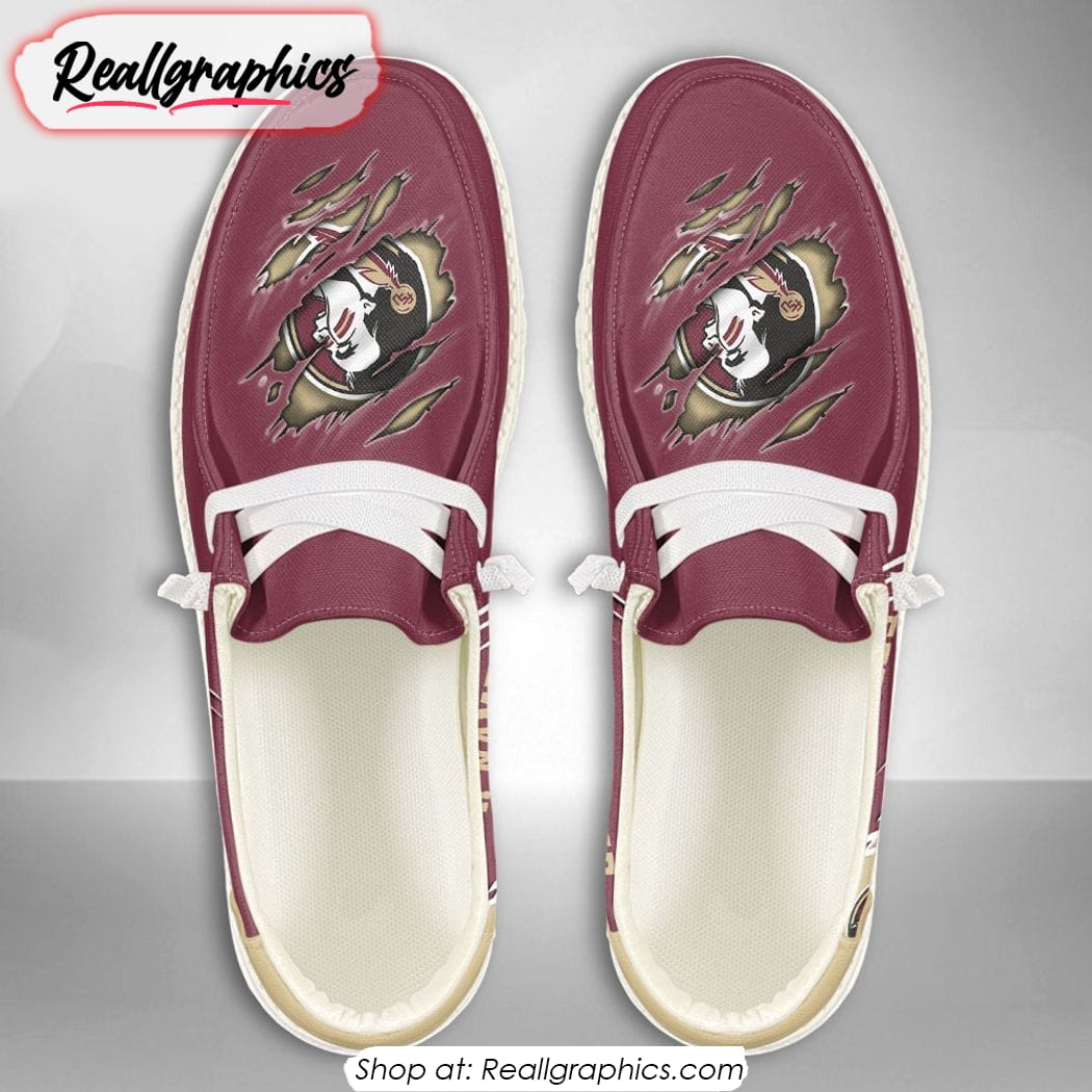 Personalized NCAA Florida State Seminoles Broken Wall Hey Dude Shoes Personalized NCAA Florida State Seminoles Broken Wall Hey Dude Shoes