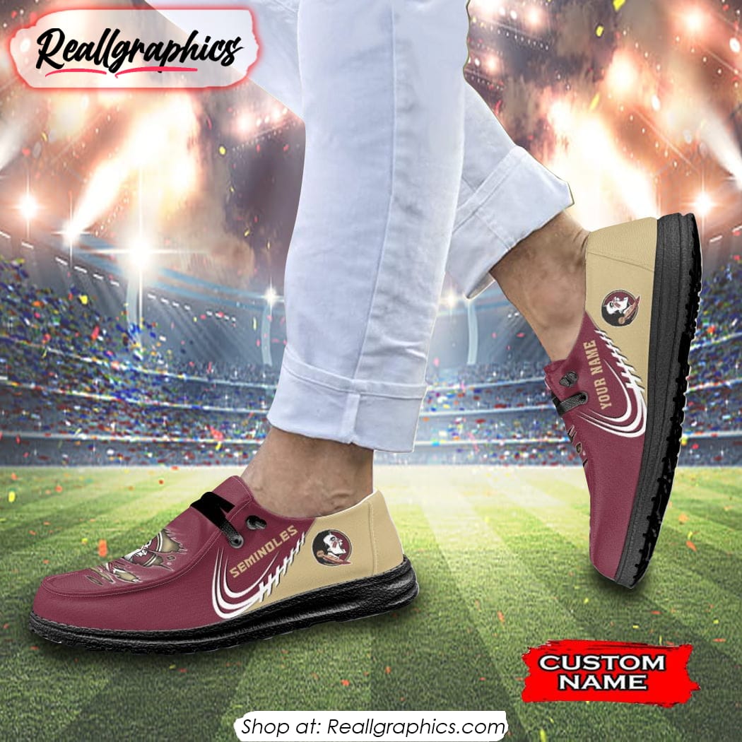Personalized NCAA Florida State Seminoles Broken Wall Hey Dude Shoes Personalized NCAA Florida State Seminoles Broken Wall Hey Dude Shoes