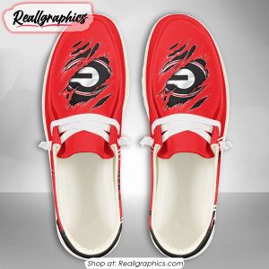 Personalized NCAA Georgia Bulldogs Broken Wall Hey Dude Shoes