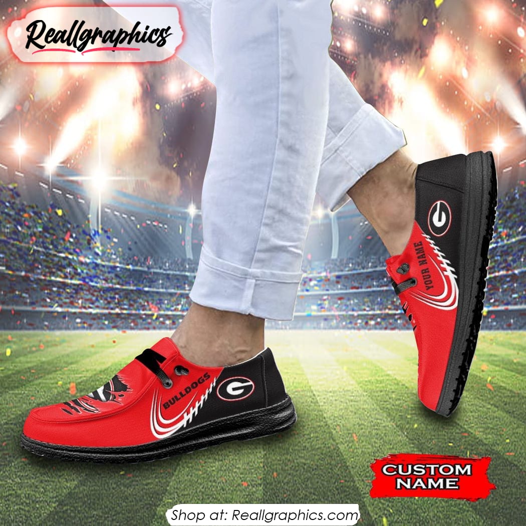 Personalized NCAA Georgia Bulldogs Broken Wall Hey Dude Shoes Personalized NCAA Georgia Bulldogs Broken Wall Hey Dude Shoes