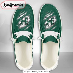 Personalized NCAA Hawaii Rainbow Warriors Broken Wall Hey Dude Shoes