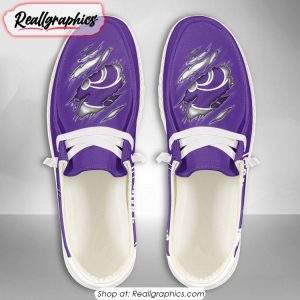 Personalized NCAA Kansas State Wildcats Broken Wall Hey Dude Shoes