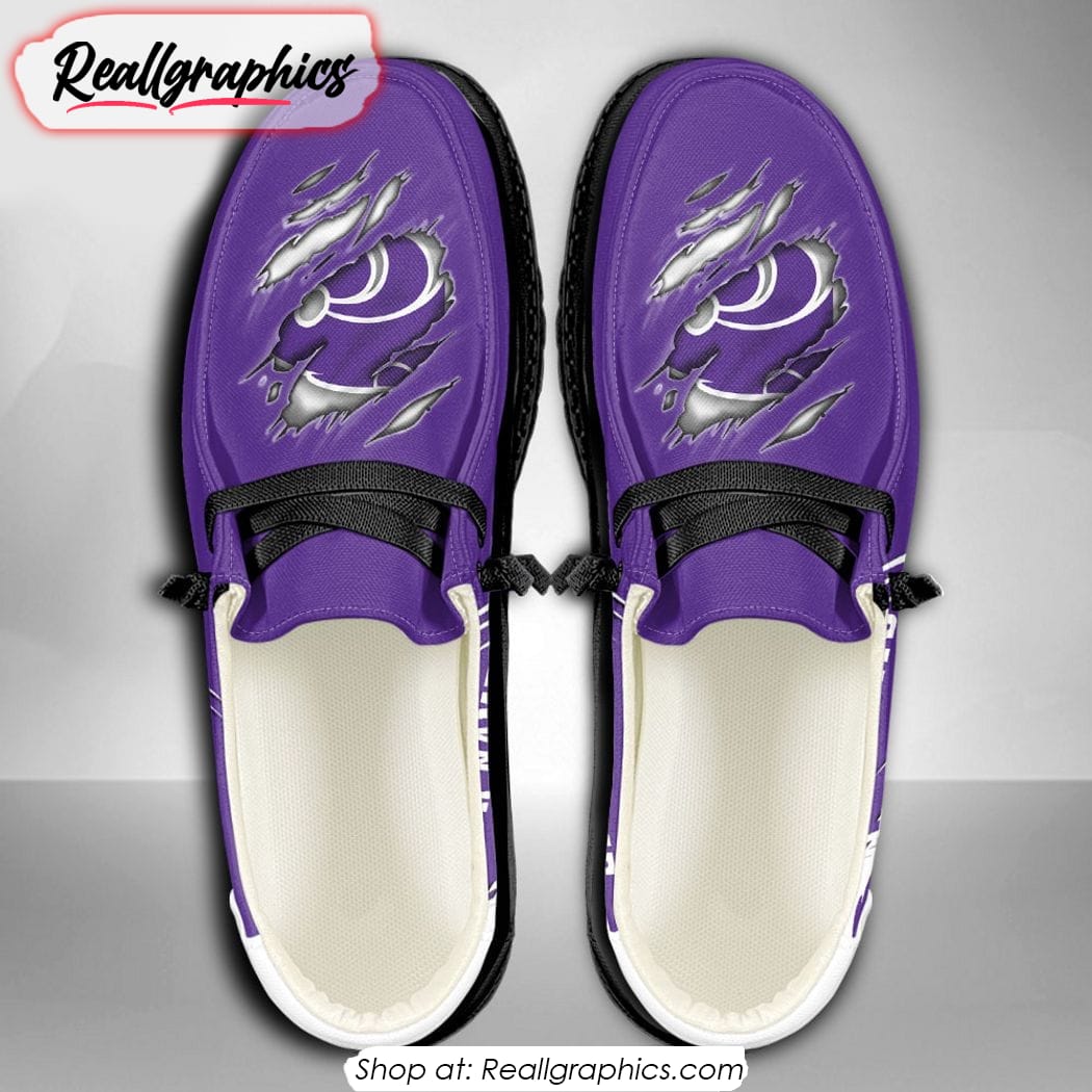Personalized NCAA Kansas State Wildcats Broken Wall Hey Dude Shoes