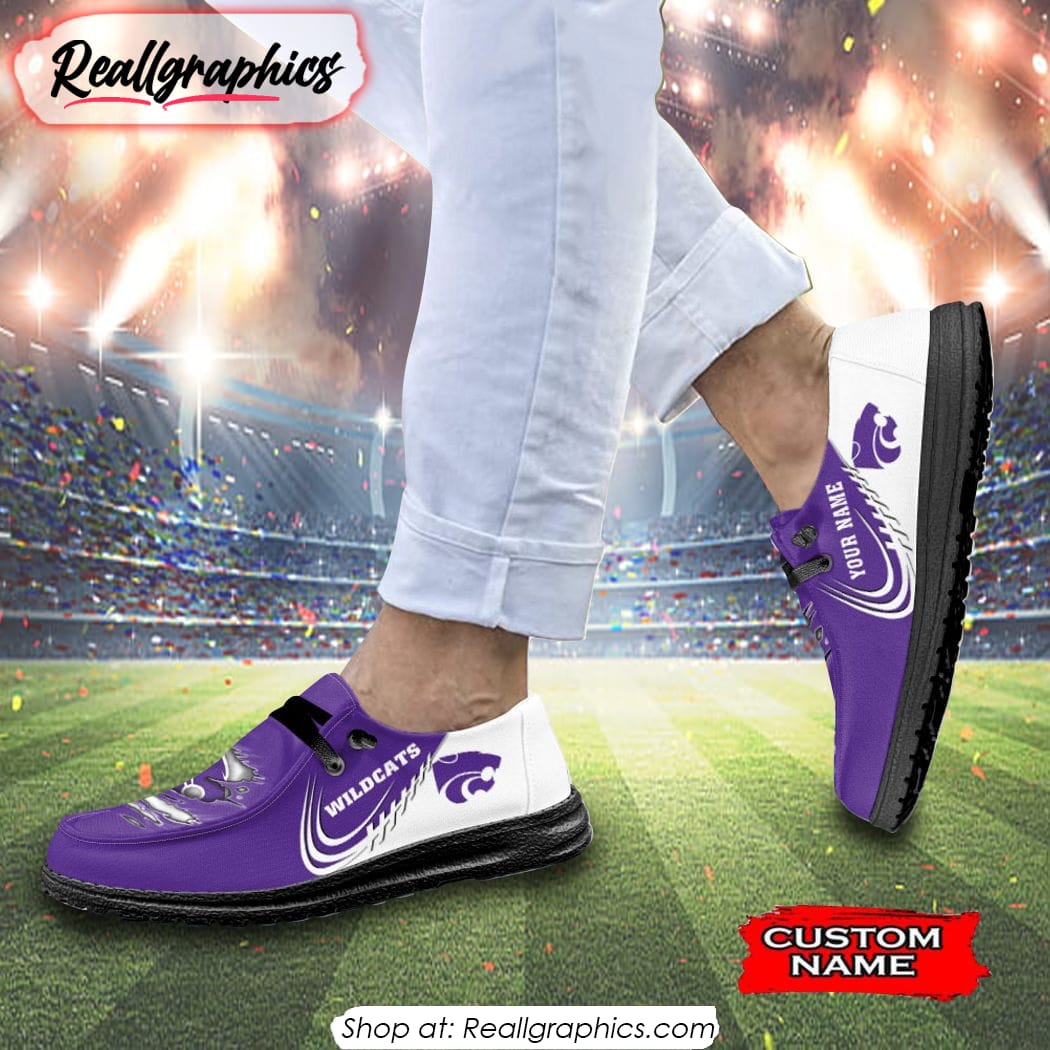 Personalized NCAA Kansas State Wildcats Broken Wall Hey Dude Shoes Personalized NCAA Kansas State Wildcats Broken Wall Hey Dude Shoes