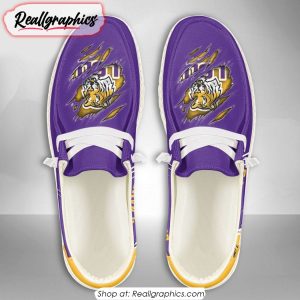 Personalized NCAA LSU Tigers Broken Wall Hey Dude Shoes