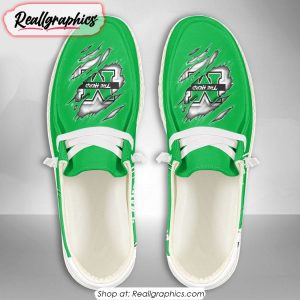 Personalized NCAA Marshall Thundering Herd Broken Wall Hey Dude Shoes