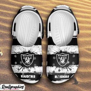 las-vegas-raiders-ink-splash-crocs-shoes-raiders-team-gifts
