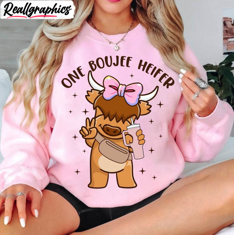 limited-one-boujee-heifer-shirt-one-boujee-heifer-highland-cow-sweater-hoodie