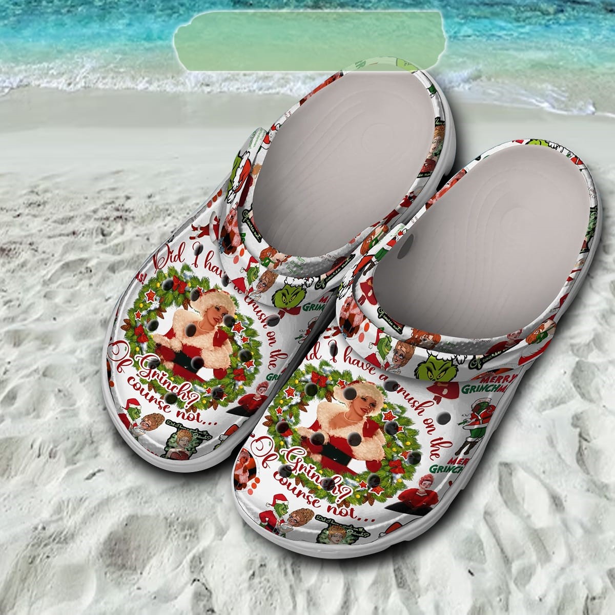 Dr. Seuss's How the Grinch Stole Christmas Martha May Whovier Did I Have A Crush On The Grinch Of Corse Not Merry Grinchmas Holiday Crocs