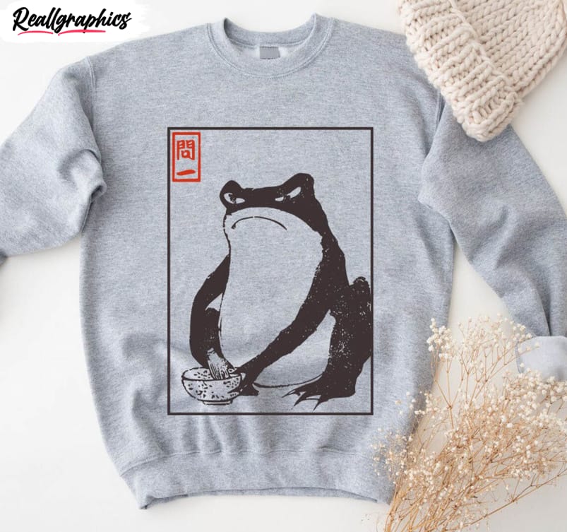 groovy-matsumoto-hoji-art-sweater-creative-unimpressed-frog-shirt-short-sleeve-3