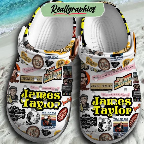 james taylor on stage funny 3d printed classic crocs